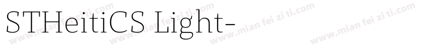 STHeitiCS Light字体转换